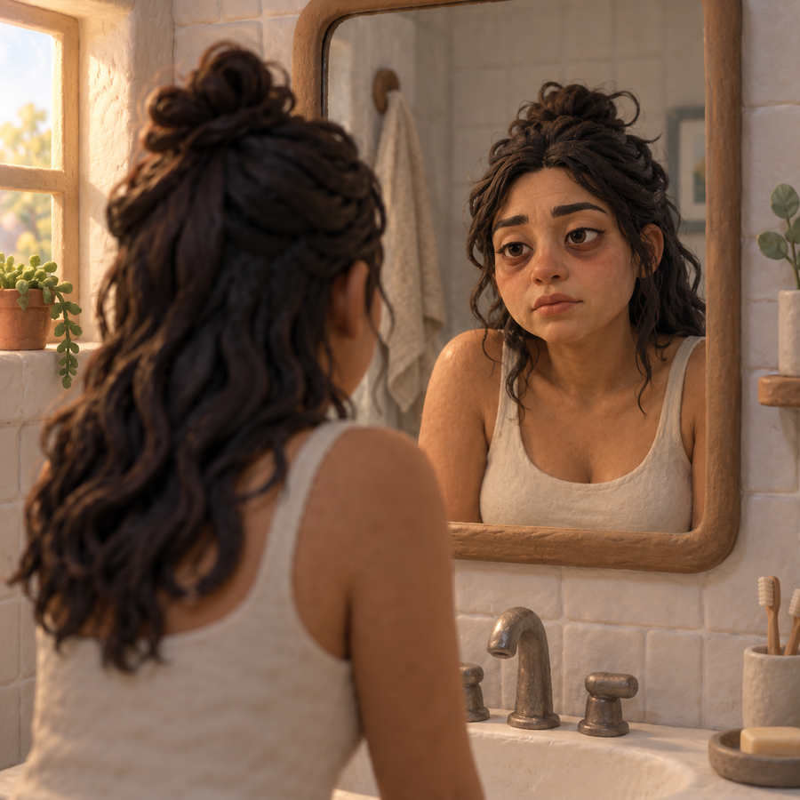 1. Tu cara retiene líquido toda la noche porque tu cuerpo no puede sacarlo mientras duermes